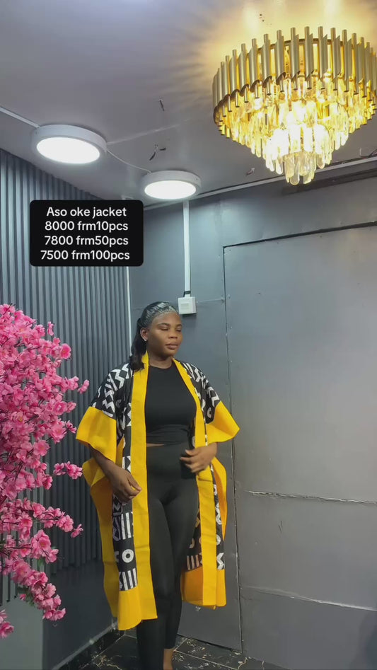 Aso -oke Kimono jacket ( 50pcs bundle